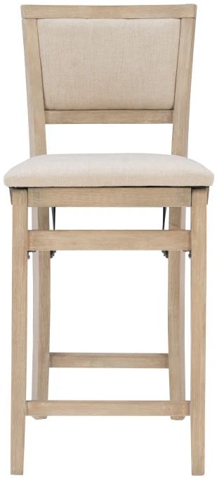 Linon Keira Gray Wash Folding Counter Stool-2