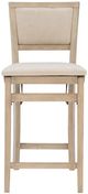 Linon Keira Gray Wash Folding Counter Stool-2