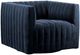Four Hands Augustine Sapphire Navy Swivel Accent Chair-0