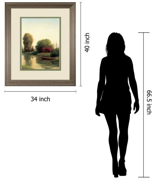 Classy Art Beige/Green by the Riverside by Udell Wall Art-3
