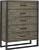 Signature Design by Ashley® Brennagan 5-Piece Gray King Storage Panel Bed Set-4