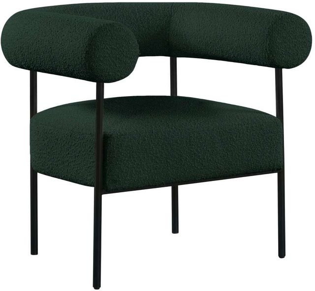 Meridian Furniture Blake Green/Black Boucle Fabric Accent Chair-0