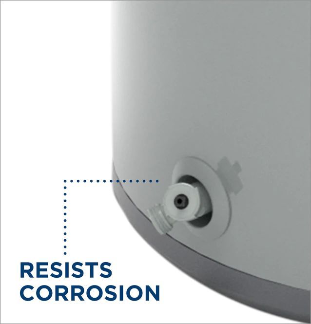 GE® 36 Gallon Diamond Gray Top Port Lowboy Electric Water Heater-4