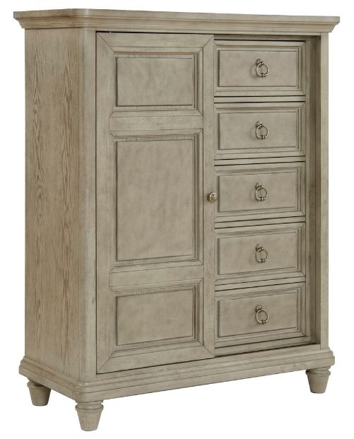 Elements International Whit-Ash Light Gray Chest of Drawer-0