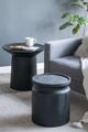 A & B Home Black Wooden Cylinder Side Table-3