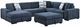 Homelegance® Raife 5-Piece Blue Left-Arm Facing Sleeper Sectional with Chaise and Ottoman-0