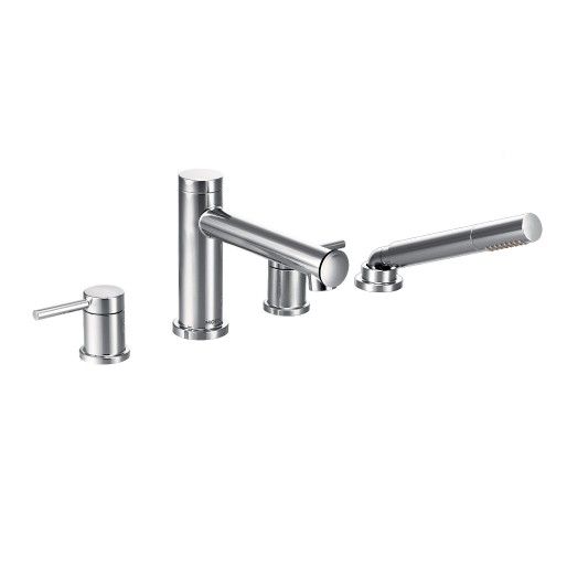 Moen® Align Chrome Two-Handle Diverter Roman Tub Faucet-1