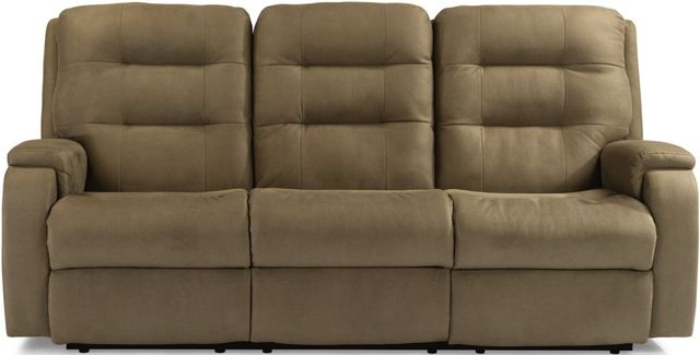 Flexsteel® Arlo Fossil Power Reclining Sofa with Power Headrests and Lumbar-1
