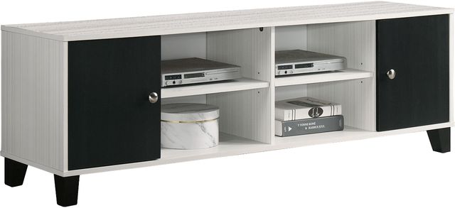Crown Mark Akerson Black/White TV Stand-0