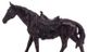 A & B Home Resin Rustic Horse with Saddle on Base-1