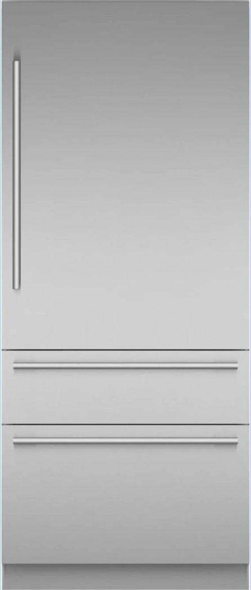 Thermador® Freedom® 36" 18.8 Cu. Ft. Stainless Steel Built-in Bottom Freezer Refrigerator with Masterpiece® Handle-0
