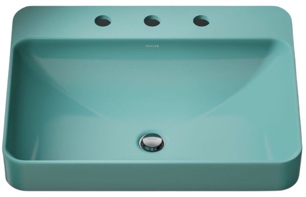 Kohler Vox® 150th Spring Green 23" Rectangular Vessel Bathroom Sink-4