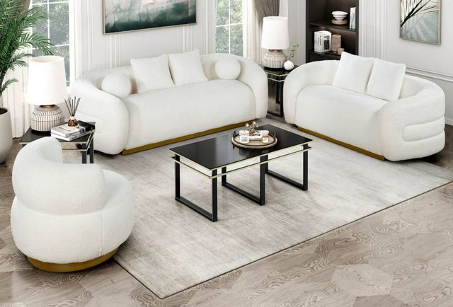 Homelegance® Novella White Sofa-1