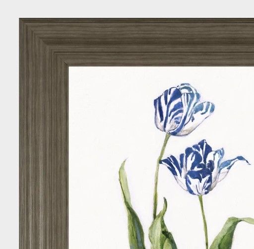 Classy Art Blue Lively Botanical II by Sally Swatland Framed Wall Art-1