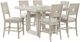 Elements International Avalanche 7-Piece Antique White Counter Dining Set-0