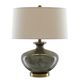 Currey & Company Greenlea Dark Gray/Moss Green/Antique Brass Table Lamp-0