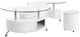 Coaster® Buckley 3-Piece Glass Top/White High Gloss Full Living Room Set-0