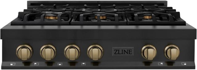 ZLINE Autograph Edition 36" Black Stainless Steel Gas Rangetop-0