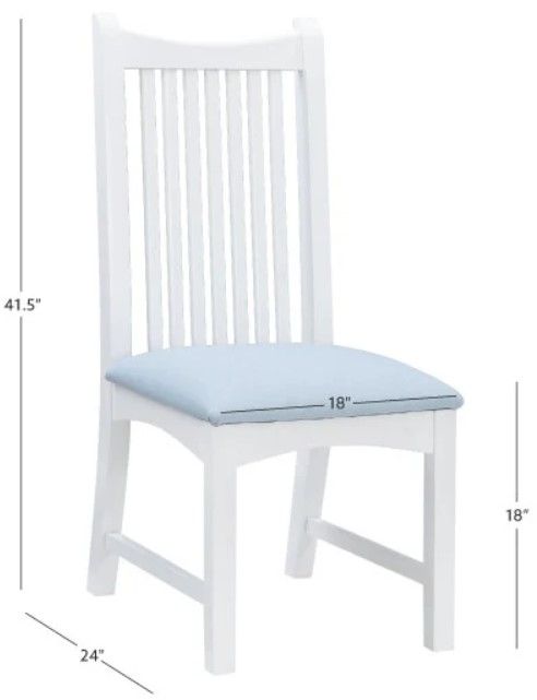 Linon Andy 2-Piece White Upholstered Side Chair-2