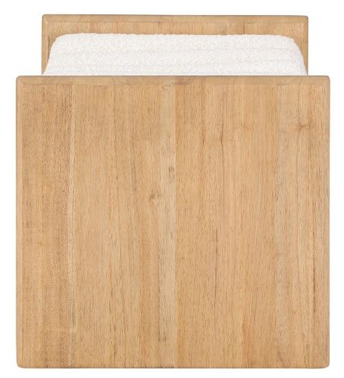 Meridian Furniture Waverly Cream/Natural 32" Upholstered Bench-2