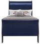 Global Furniture USA Charlie Blue Twin Panel Bed with LED-1