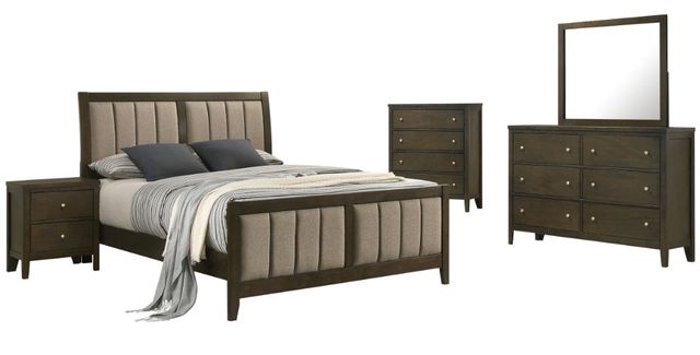 Coaster® Wilkes 5-Piece Dark Cocoa King Panel Bedroom Set-0