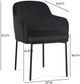 TOV Furniture Sydney 2-Piece Black Velvet Armchair-2