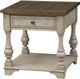 Liberty Furniture Morgan Creek Tobacco End Table with Antique White Base-3