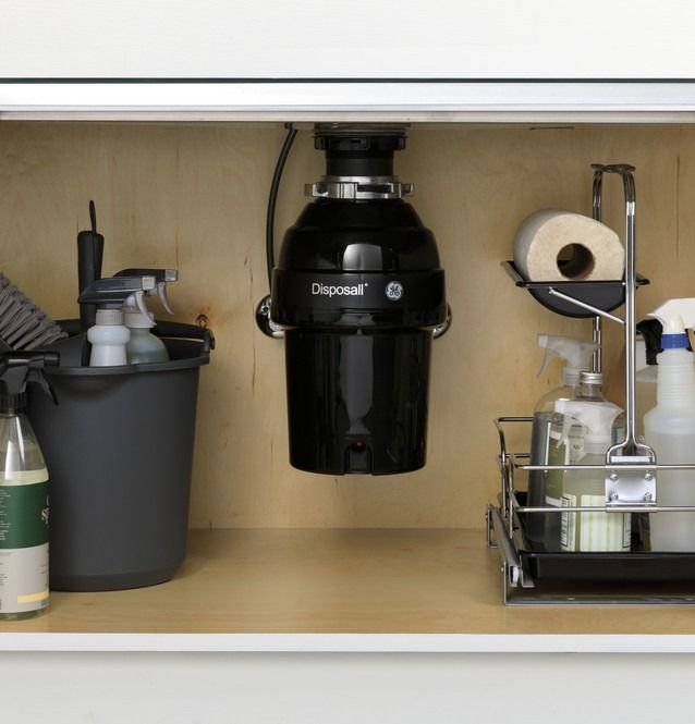 GE® Disposall® 1 HP Continuous Feed Non-Corded Black Garbage Disposal-2