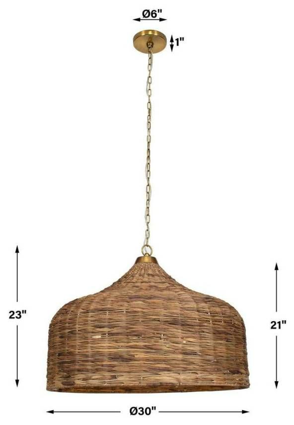 Uttermost® Tauranga Natural Woven 5-Light Pendant-2