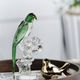 A & B Home Green Glass Parrot Elegance Accent-2
