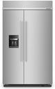 KitchenAid® 48 in. 29.4 Cu. Ft. Stainless Steel with PrintShield™ Finish Built In Counter Depth Side-by-Side Refrigerator-0