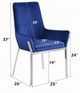 ACME Furniture Cambrie 2-Piece Blue/Mirrored Silver Side Chair Set-2