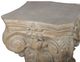 A & B Home Beige/White Washed Column Cap Pedestal-4