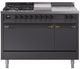 Ilve® Nostalgie II Series 48" Graphite Matte Pro Style Dual Fuel Range-0