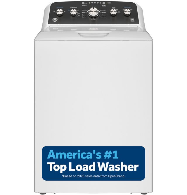 GE® 4.5 Cu. Ft White Agitator Top Load Washer with Stainless Steel Basket, Cold Plus and Wash Boost-2