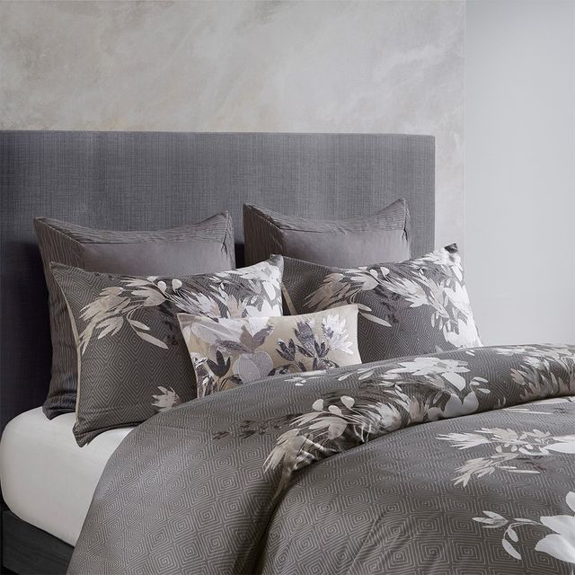Olliix by N Natori Odessa 3 Piece Cotton Neutral Full/Queen Comforter Set-2