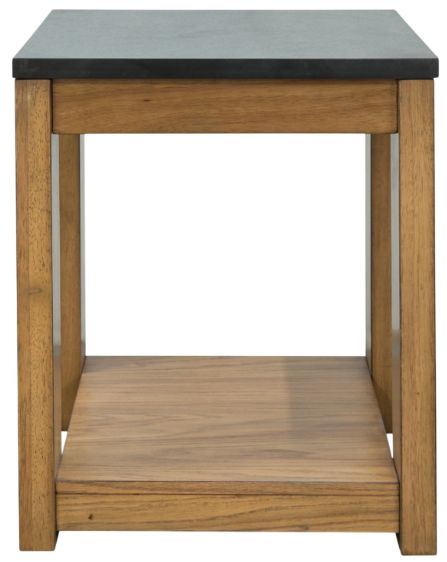 Signature Design by Ashley® Quentina Black Top End Table with Light Brown Base-1