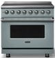 Viking® 5 Series 36" Novembery Sky Pro Style Induction Range with Polished Chrome Trim-0