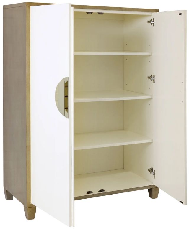 Harp & Finial® MGM Ivory/Tarnished Silver Cabinet-1