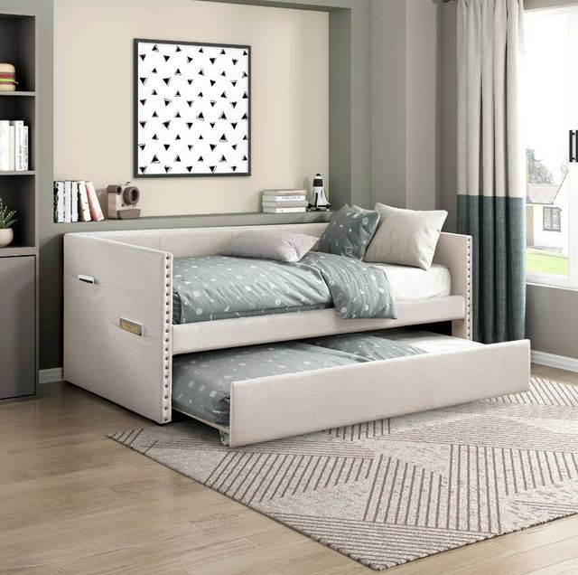 Homelegance® Boynton Beige Youth Twin Daybed with Trundle-1