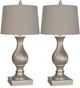 Nationwide Furniture Distributors Two Silver Lamps-0