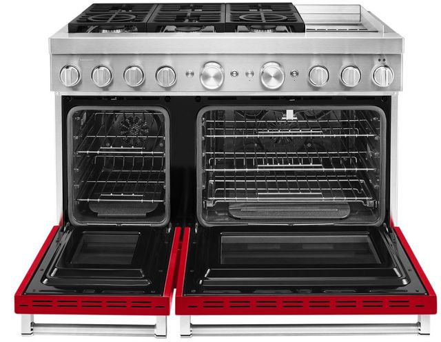KitchenAid® 48" Passion Red Pro Style Dual Fuel Range with Griddle-1
