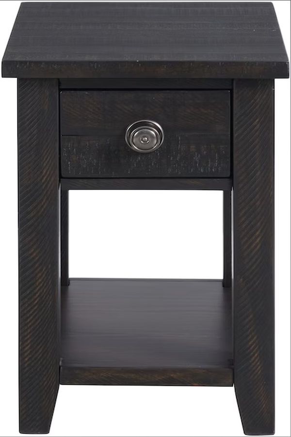 Elements International Kendyl Espresso Occasional Chairside Table-1