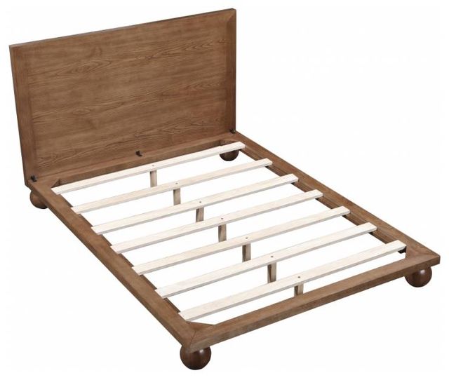 Meridian Furniture Kent Walnut Queen Upholstered Panel Bed-1