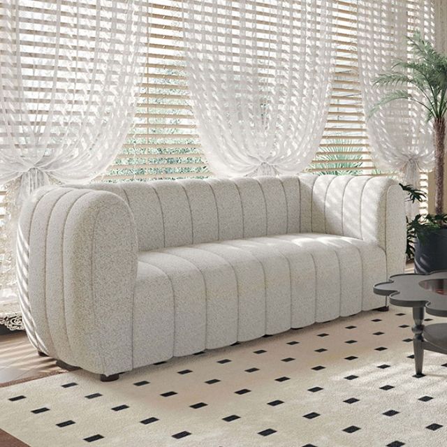 Furniture of America® Aversa Off-White Loveseat-3