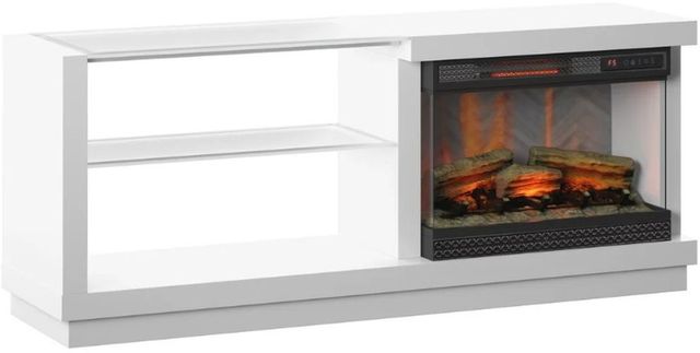 ClassicFlame® White TV Stand for TVs up to 65" with Electric Fireplace-0
