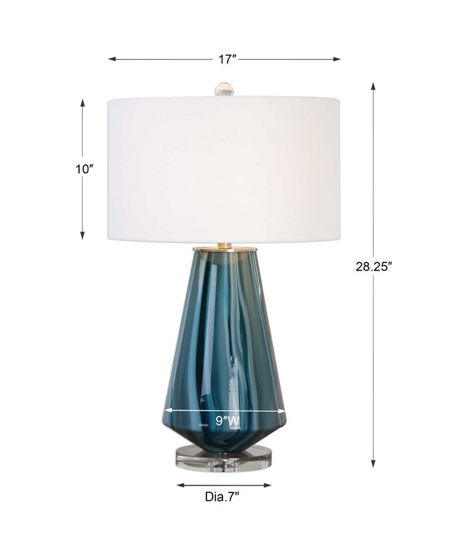 Uttermost® Pescara Teal-Gray Table Lamp-2