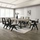 Furniture of America® Tottenham 2-Piece Black Arm Chair Set-1