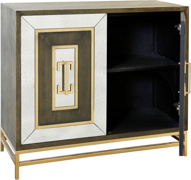 Harp & Finial® Jamison Antique Brass/Dark Walnut Cabinet-1